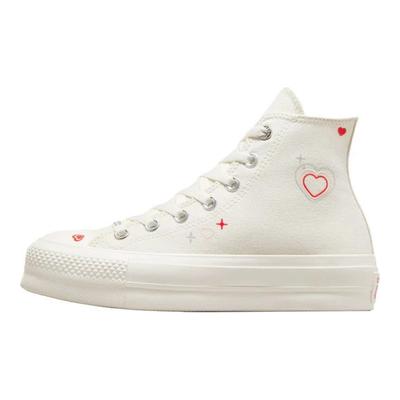 Chuck Taylor All Star Lift Platform High Y2K Heart Women Sneakers Cream Egret Fever-Dream A09114C