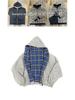 Herren Wendbarer Kapuzen-Karomuster-Patchwork-Reißverschluss-Hoodie - Herbst/Winter Kollektion