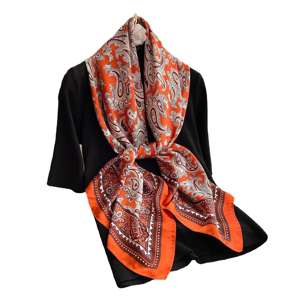High-quality Luxurious Silk Scarves Headband Scarfs Neck Scarf For Women Chain Silk Scarf Women's Decorative Shawl