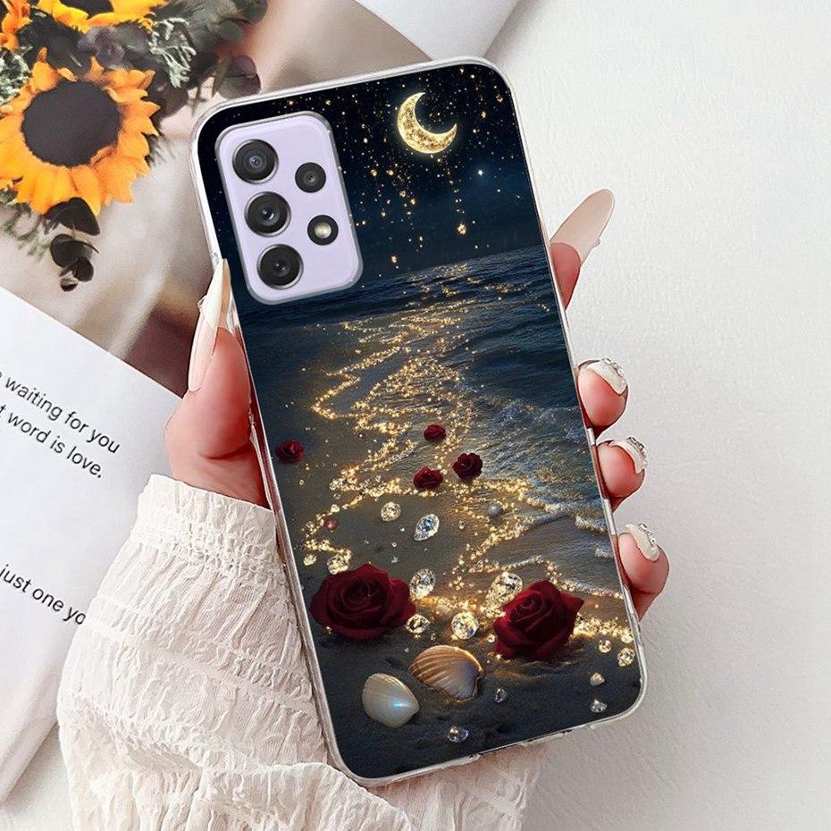 Modische Malerei Hülle Für Samsung Galaxy A72 A52 A52s 5G Weiche Silikon TPU Handyhüllen Für Samsung A72 A52 A52s Hüllen Stoßfänger