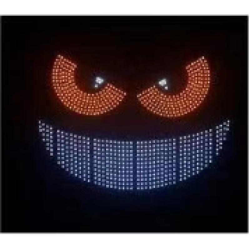 Car Back Window Expression Lights LED Strips Light Panel Car Windshield Display Devil's Eye Decorative Lamps USB Plug Lighting