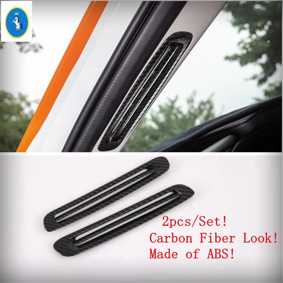 Carbon Fiber Auto Gear Head / Window Glass Lift / Steering Wheel / Door Speaker Accessories Cover Trim For Mazda 3  -