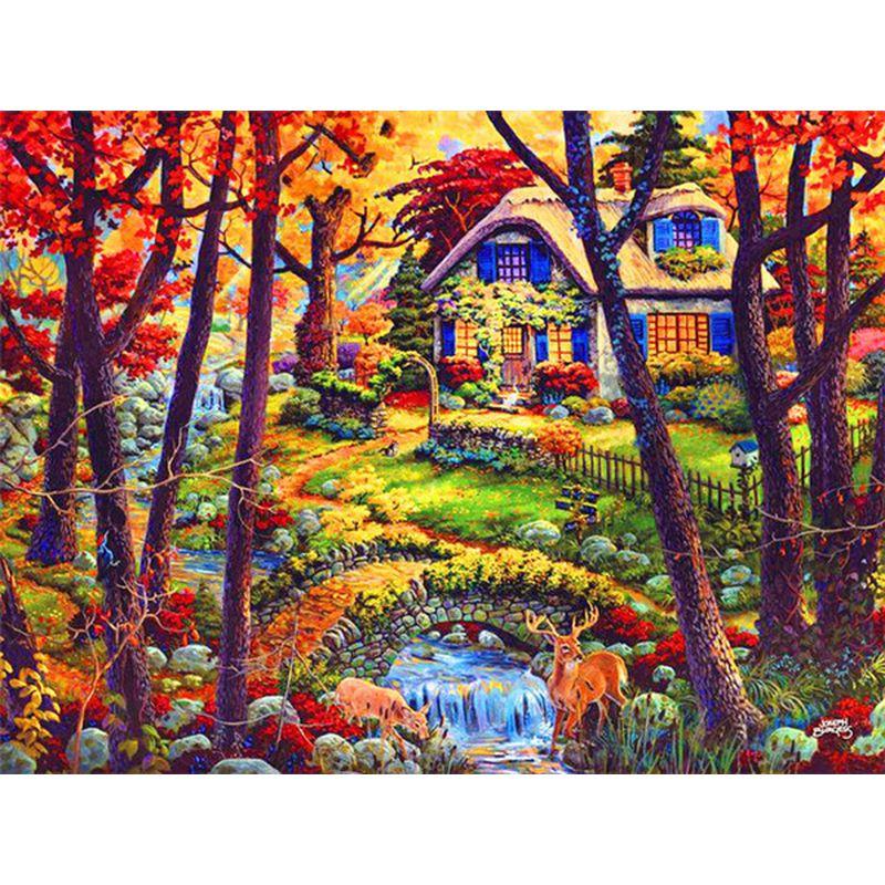 Pintura de diamante 5d Diy, paisaje, mosaico, punto de cruz, paisaje, bordado de diamantes, decoración del hogar, pasta de pared