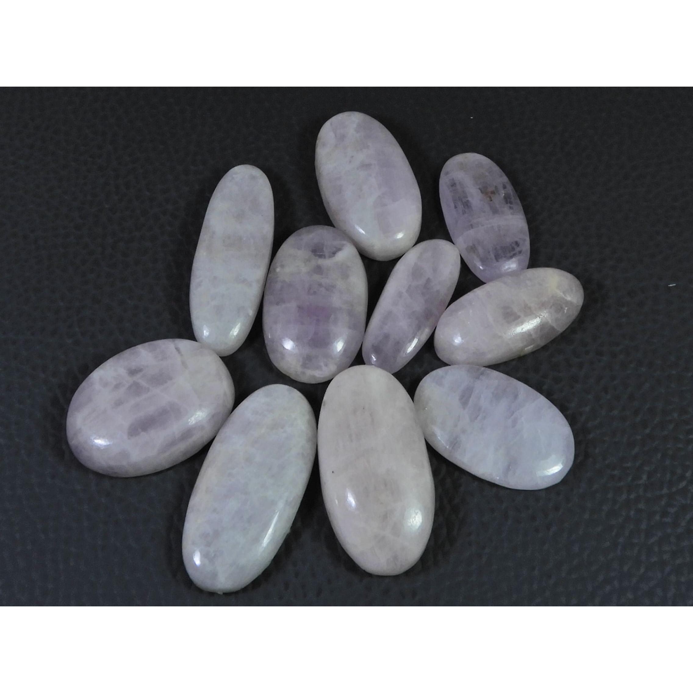 232Cts. Natural Pink Kunzite Oval Cabochon Loose Gemstone 10Pcs Lot 25-29MM C-1167