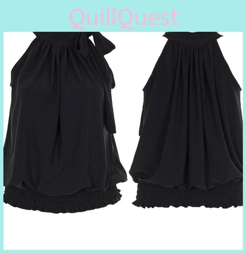 Elegantes Damen Ärmelloses Lotus Chiffon Hemd, das zeitlosen Stil für Bürokleidung ausstrahlt