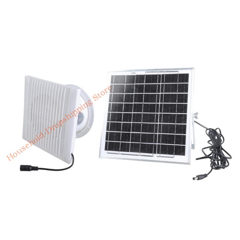85AD Solar Powered Ventilation Fan 8W Panel 4 Inch Exhaust For Shed Greenhouse Air System