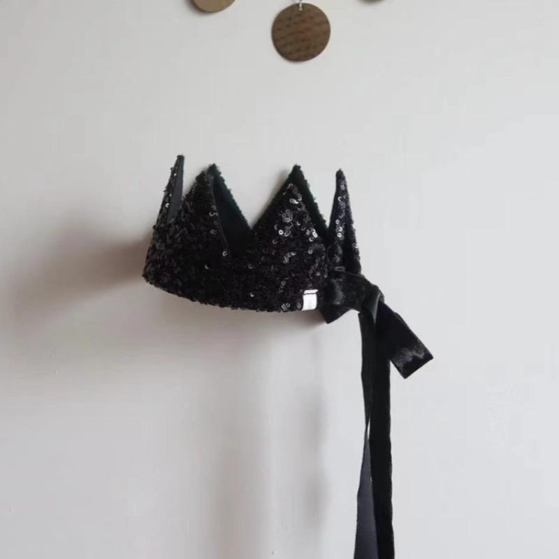 Sparkly Crown Hair Clip for Kids Birthday Party Christmas Photo Props Glitter Princess Headband Newborn Photography Accessories