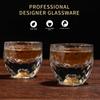 Handmade 1.7oz Crystal Shot Glasses/Whiskey Cups with 24K Gold Leaf, BPA & Lead-Free, Perfect for Décor & Gifts