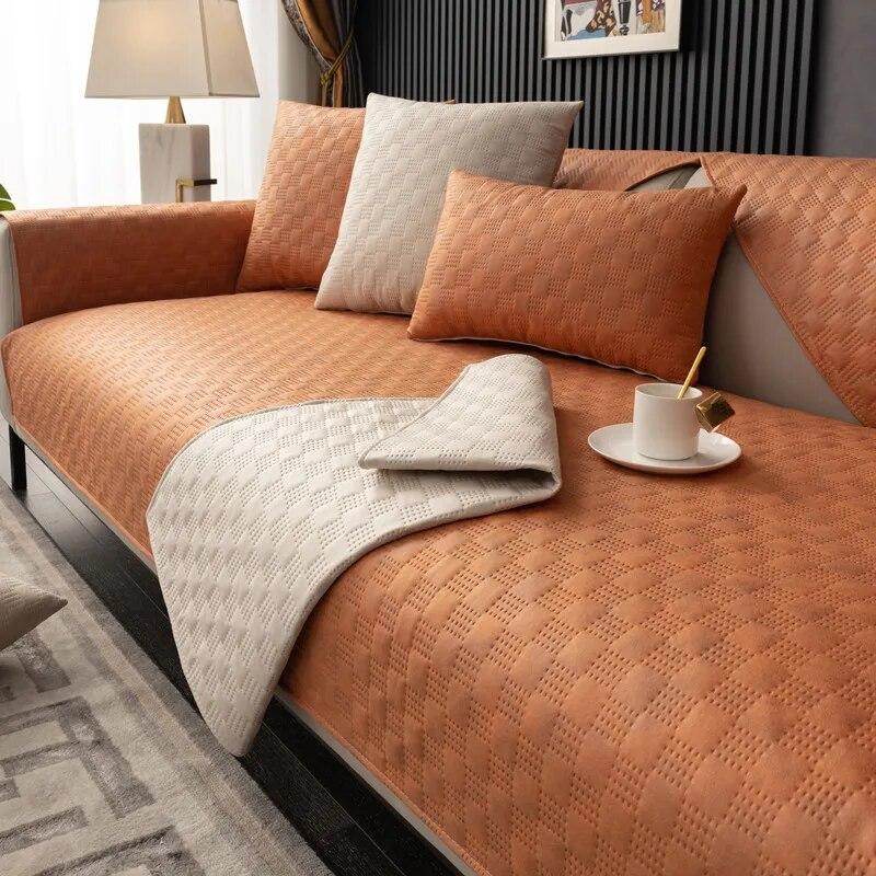 Sofa Cushion Four Seasons Universal Sofa Protective Cover Towel Anti-slip Cushion Carpets for Living Room Decoration