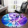 1pc Vibrant Anime Characters Round Carpet, Made of Polyester,Perfect for Decorating Office Chairs, Living Rooms