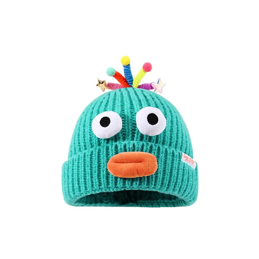 Damenmütze Lustige Cartoon Wurstmaul Wollmütze Gestrickte Ohrenschützmütze Winter Warm Niedlich Großer Kopf Niedliche Lustige Mütze