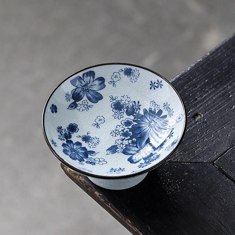 Chinese Blue and White Porcelain Fruit Plate Household Nut Biscuit Storage Plate Living Room Tabletop Sundries Storage Plate New