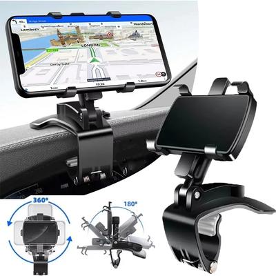 Soporte para Teléfono de Coche Soporte Rotación 360 Grados Montaje de Clip para Coche de Tablero Soporte para GPS Soporte para Teléfono Móvil Universal Soporte para Teléfono Celular