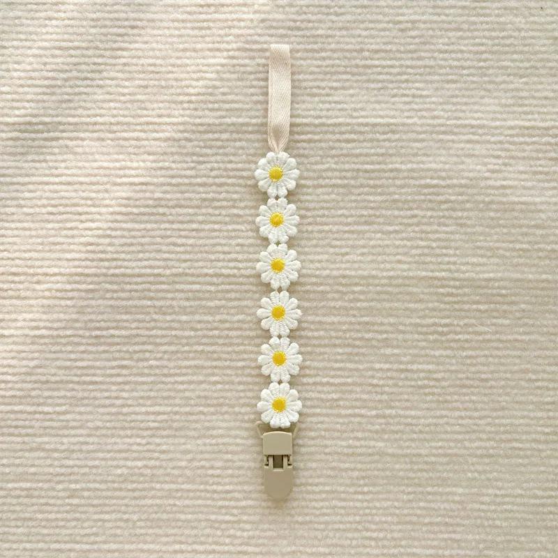 Little Daisy Baby Pacifier Clips Pacifier Chain Nipple Bracket Holder for Nipples Toddler Girl Baby Shower Gift Baby Accessories