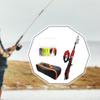 Kids Fishing Pole Set Telescopic Portable with Tackle Box Equipment for , Little Children,