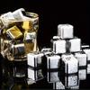 Whiskey Chilling Stones Stainless Steel Reusable Ice Cube for Drinking Ice Beer Soda Stone Fast Freeze Box Packaging with Clip