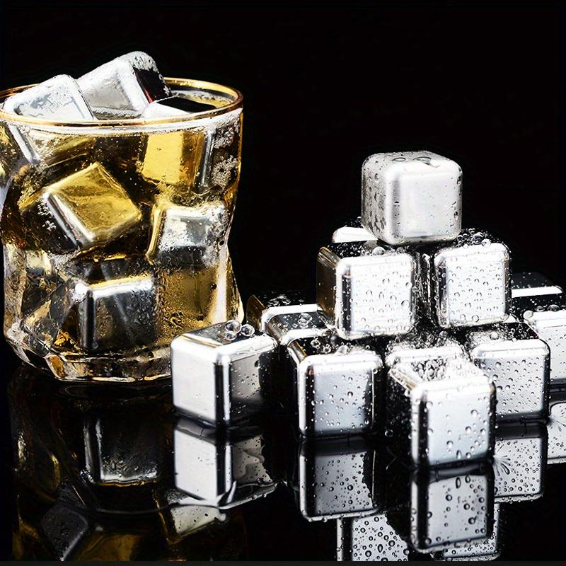 Whiskey Chilling Stones Stainless Steel Reusable Ice Cube for Drinking Ice Beer Soda Stone Fast Freeze Box Packaging with Clip