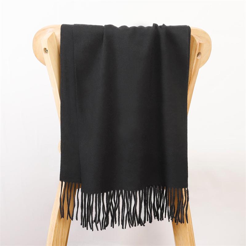Winter Wool Scarf For Women Long Warm Cashmere Scarves Hijab Solid Lady Shawl Wrap Female Pashmina Bandana Head Scarfs New