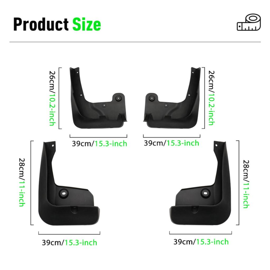 4PCS Car Mud flaps Splash Guards Mudguards Car Mud Flaps Compatible with BMW X4 M-SportS 2014 2015 2016 2017 2018