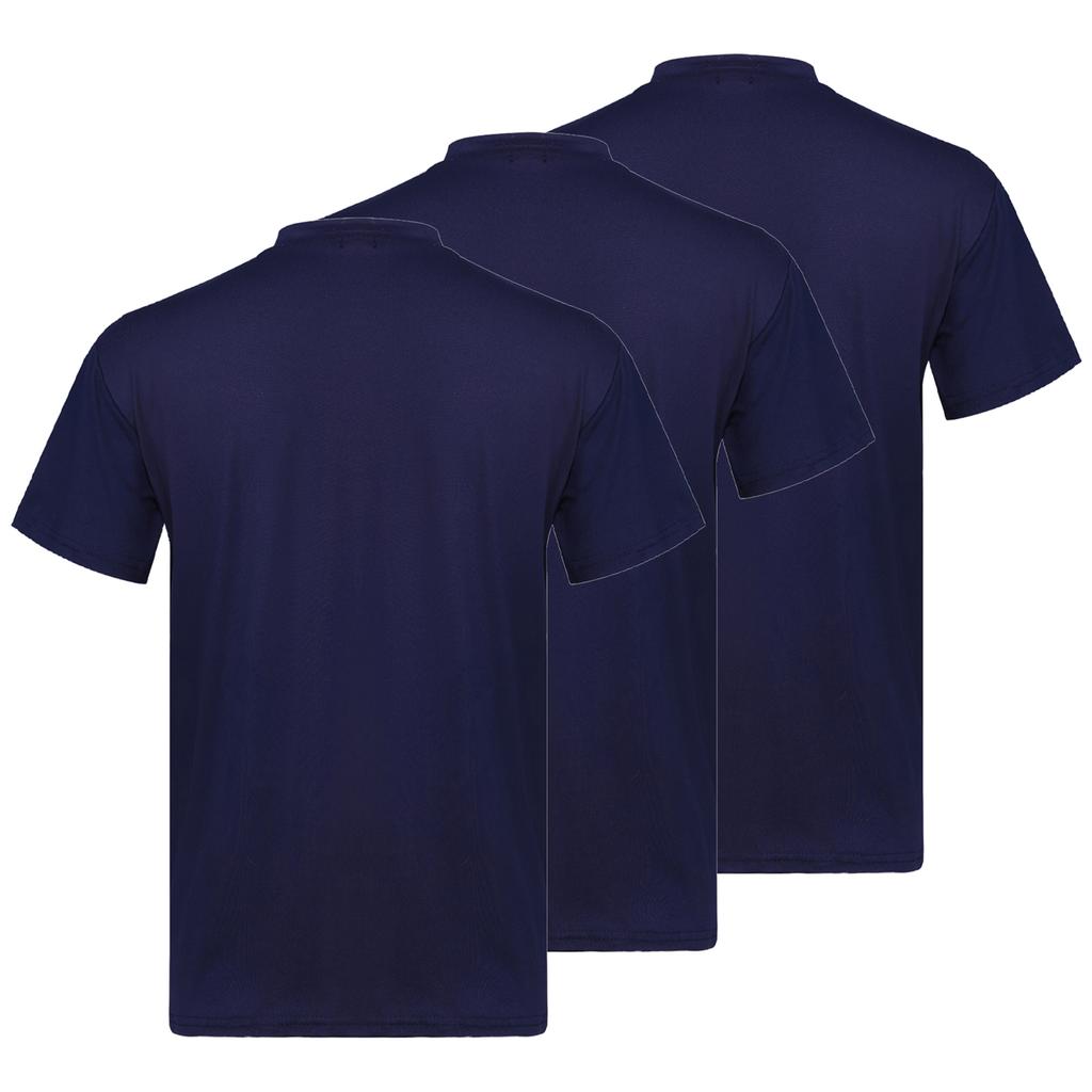 Herren 3-teiliges Mock-Neck Kurzarm-T-Shirt Lässiges einfarbiges Slim-Fit Oberteil Unterhemd Set