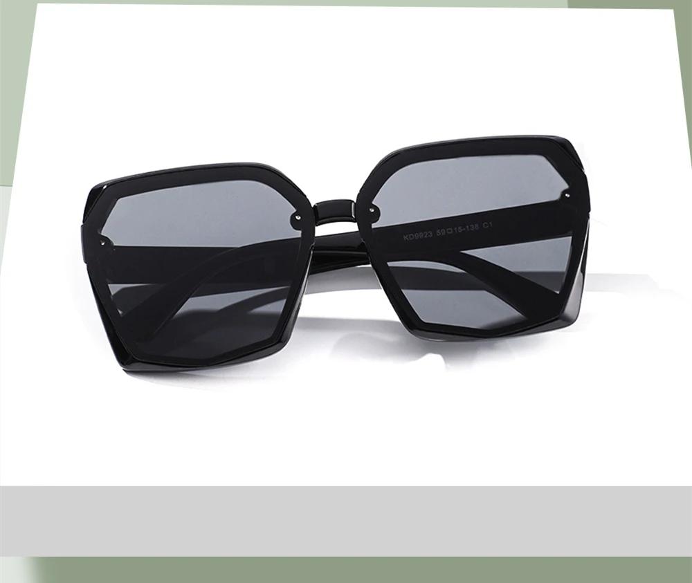 

Champagne Brown Big Frame Sunglasses Ladies Fashion Sunshade Sunglasses Brand Designer Multicolor Sunglasses Women Vintage