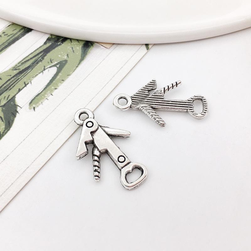 Red Wine Wheat Ear Pendant for DIY Tibetan Silver Jewelry: Earrings, Bracelet, Necklace