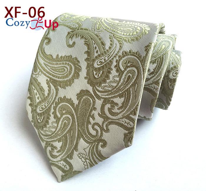Cozy Up 3.15"(8cm) Fashion Striped PaisleyTies Men Plaid Flower Necktie for Wedding
