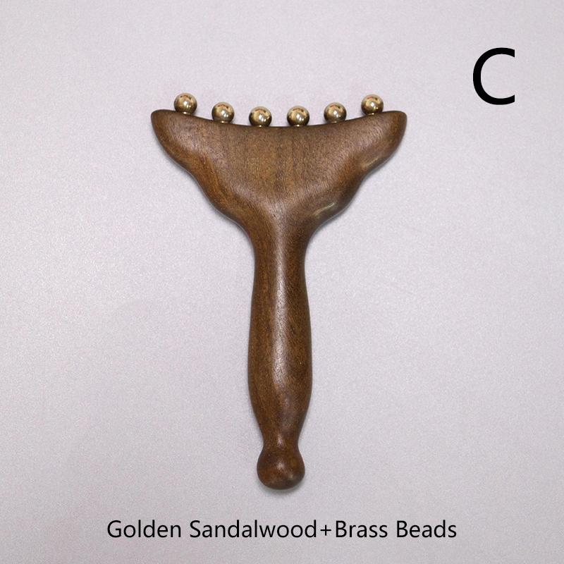 Hair Growth Sheep Horn Massage Comb Natural Sandalwood Head Massager for Preventing Hair C