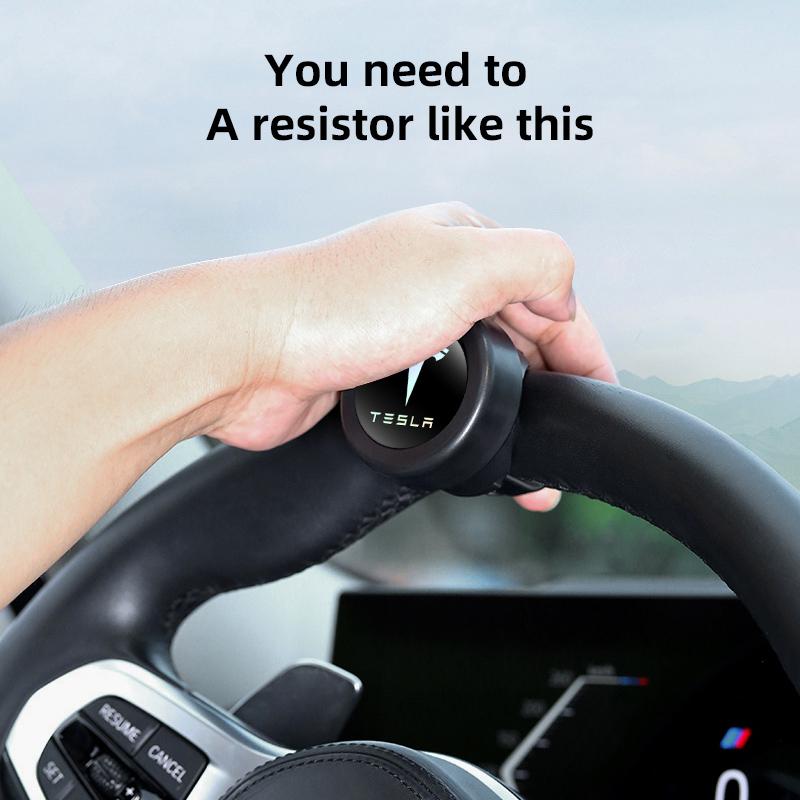 Car 360 Steering Wheel Cover Spinner Knob Handle Booster Grip For Tesla Modele Y Model 3 S X Cybertruck Coil Highland Roadster