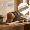 Compact Hat Organizer Space Saving Hat Display Rack Storage Tool Wooden Hat Rack  Wardrobe