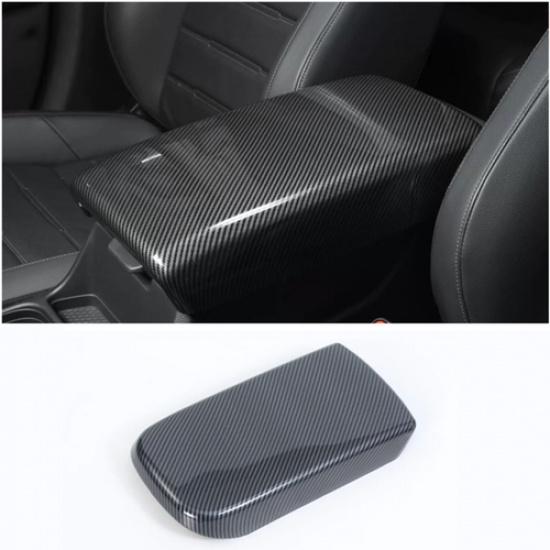 For Chevrolet Trax 2024 Carbon fiber Central armrest storage box Cover Trim