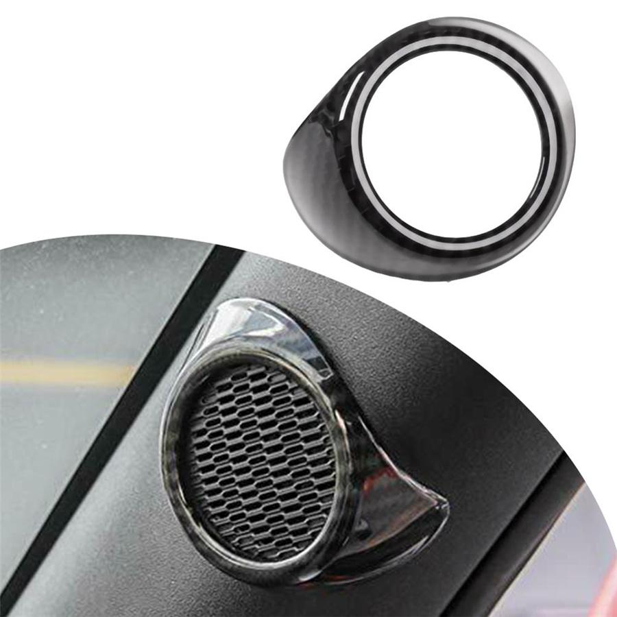2x Carbon Fiber A Pillar Door Stereo Speaker Cover Trim For Ford Mustang 2015-18