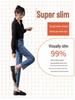 Elastische High-Waist-Schlankheitsjeans für Damen - Retro Slim Fit Straight Leg Cropped Pants