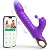 App Bluetooth Impact Telescopic Vibrator Female Sex Toy Vibrator Vaginal Massager Clitoral Stimulator Couple Adult Products