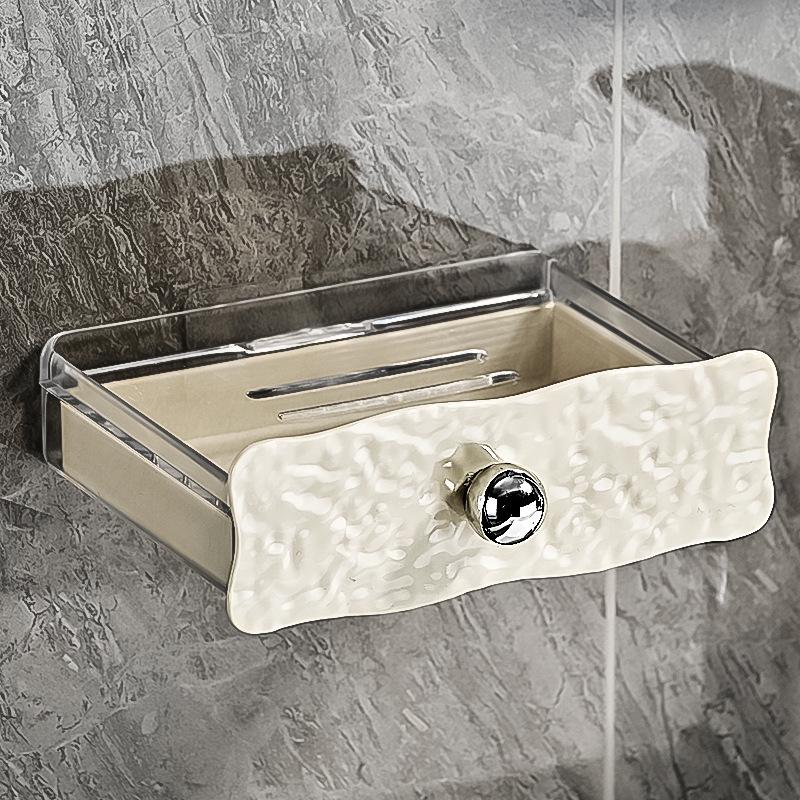 Luxury Electroplated Soap Dish with Drainage - Punch-Free Wall-Mounted Holder