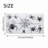 Black Halloween Temporary Tattoos 3D Jewelry Face Sticker Spider Face Gems Tattoos  Day of The Dead