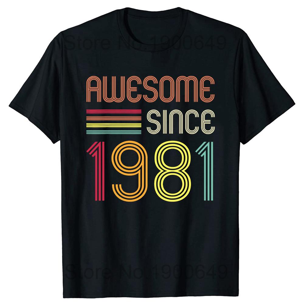 Funny Made In 1981 Limited Edition Classic T Shirts Summer Graphic Cotton Streetwear Short Sleeve Birthday Gifts Tshirt Men