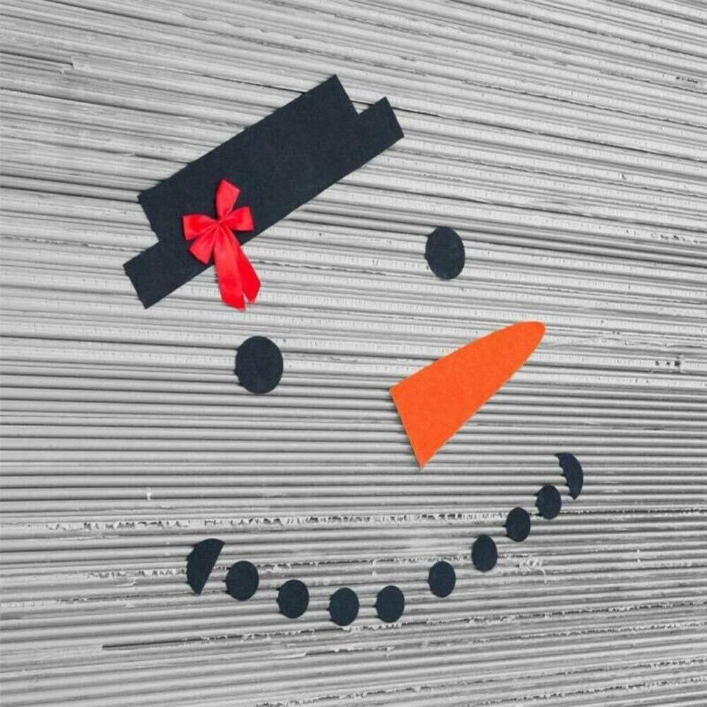 Christmas Theme Garage Door Decor DIY Snowman Elk Hat Bow Xmas Party Funny Decoration Props Supplies