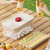 Ice Bin With Lid For Freezer 3-Tier 96-Grid Press-Type Icy Maker With Lid And Bin Easy Release Ice Tray For Home Kitchen