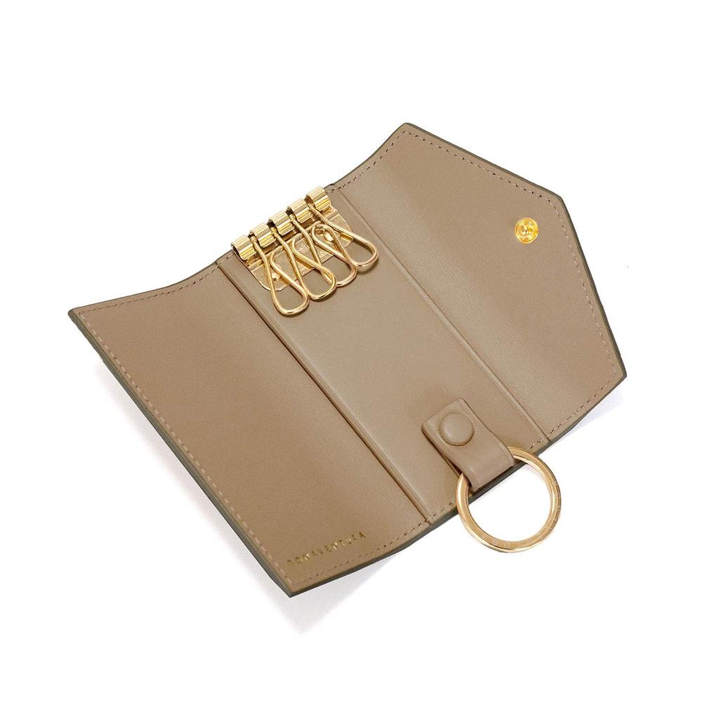 Bonaventura Slim Key Case x Italian Leather Genuine Leather Present New Life White Day [BONAVENTURA] [Ivory Etaupe] BKCT1-IVET