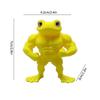 Funny 3D Printed Muscle Frog Desk Decor - Cute Home Office Ornament, Indoor/Outdoor Multifunctional Statue