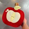 New Cute Red Apple Cosmetic Bag Creative Appearance Large Capacity Handheld Storage Pouch Stationery Organizer Gift Makeup Bags