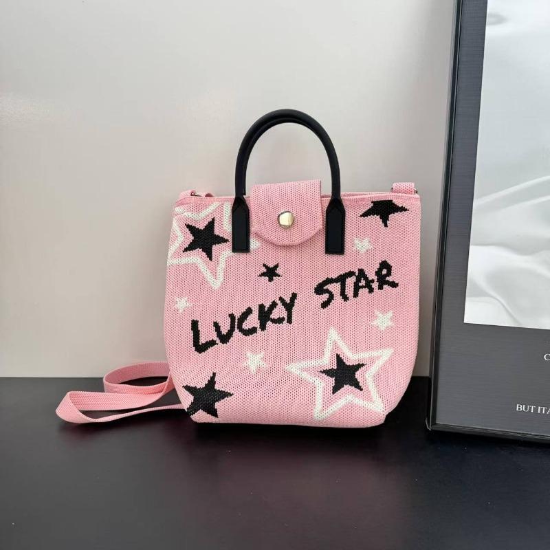 Premium new cute cartoon knitted mobile phone bag adjustable messenger handbag niche versatile dopamine bag