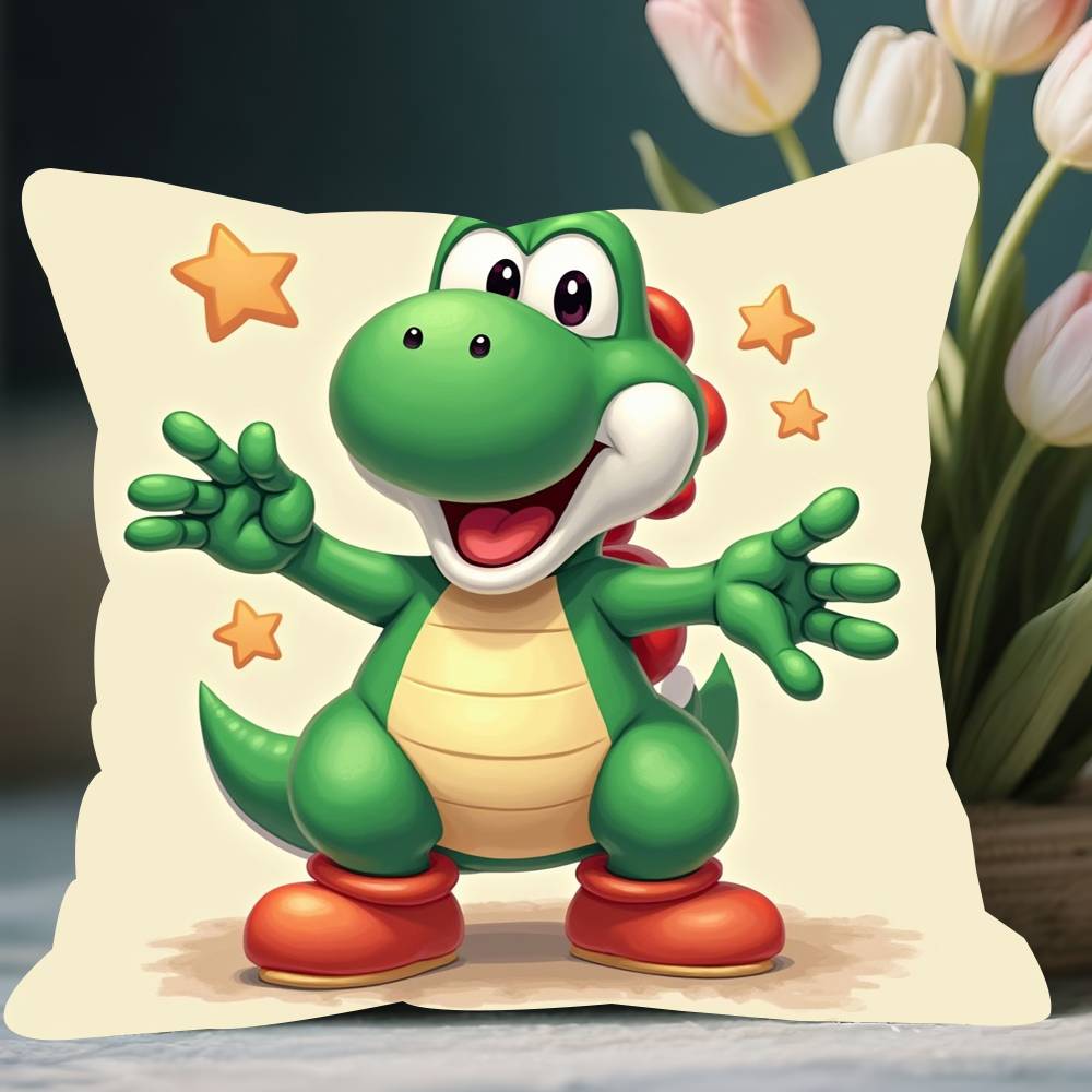 

Y-Yoshi Dinosaur Pillowcases Home Bedding Decorative Pillow Cover Wedding Super Soft Pillow Case 12x12Inch