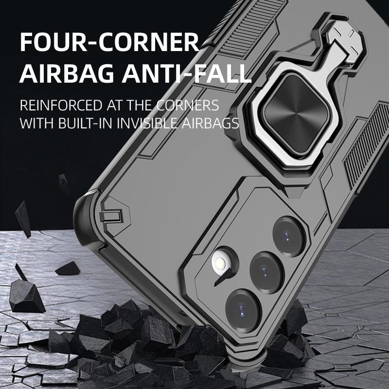 Camera Protection Magnetic Stand Phone Case for Samsung Galaxy S25 Ultra Edge S25 FE Plus 5G Ring Holder Back Cover