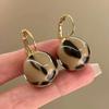New Simple Dyeing Resin Ball Earrings New Ear Buckle Retro Geometric Earrings Minimalist Female Party Ear Accessories Wholesale