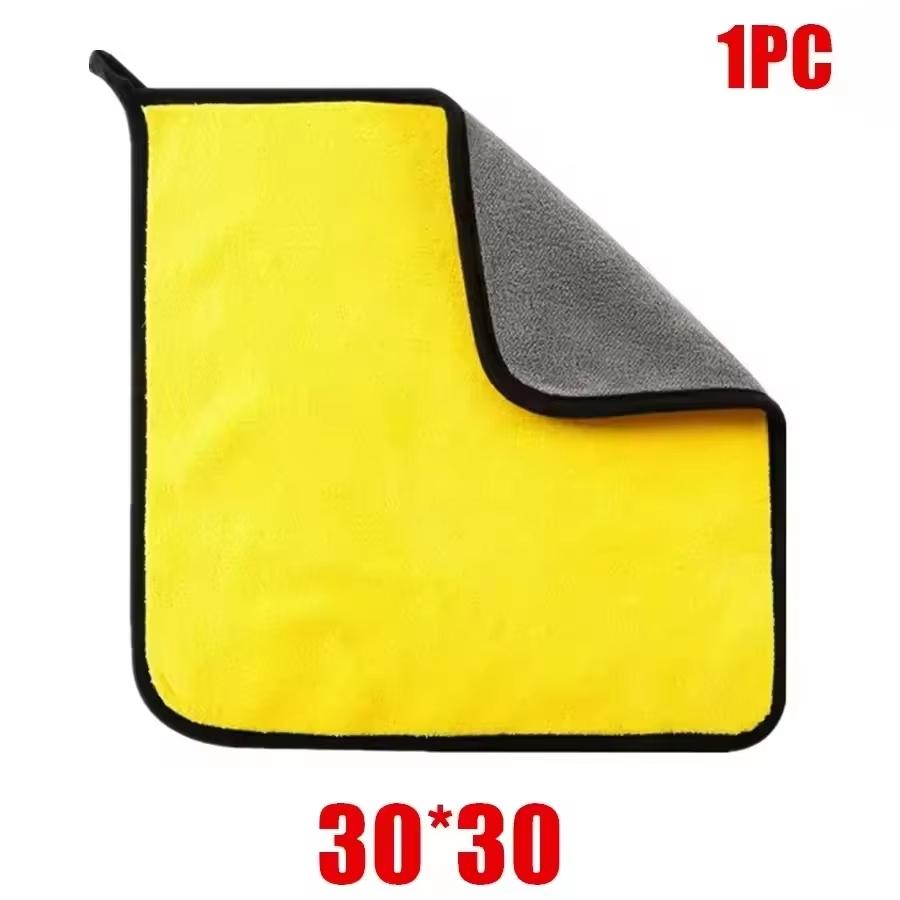 

1/3/6pcs 30X60cm Microfiber Car Cleaning Towels Soft Quick Drying for Windows Mirrors Wiping Rags Double Layer Wash Cloth