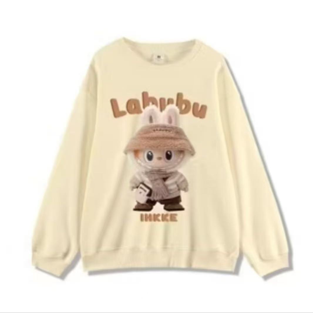 Мультяшный свитер из хлопка с круглым вырезом с милым принтом в японском стиле новинка осени и зимы пуловер топы пальто для мужчин и женщин S 1919₽