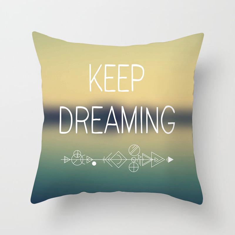 Nordic Black Letter Pillow Cushion Cover Living Room Sofa Car Pillow Cover Home Furnishings