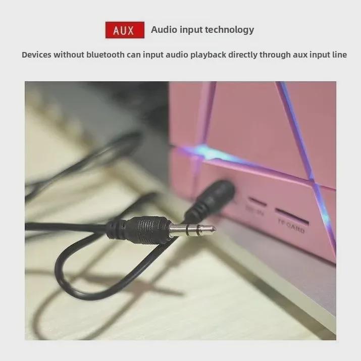 Qone Magic Cube Bluetooth Mini Speaker with Colorful Lights - Wireless Subwoofer Capable of Playing Cards, Perfect Gift.